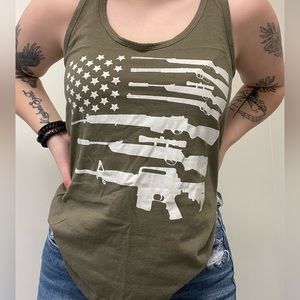 American flag tank top size S